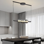 Minimalist LED Silver Pendant Light For Kitchen Island Modern
