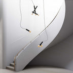 Black Small Pendant Light Cylindrical Design Ceiling Light