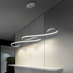 White Chandeliers Modern Creativity Wave Curve Ceiling Light