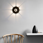 [Open-Box] Round Waterproof LED Black Modern Wall Washer Light Wall Sconce Lighting