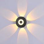 [Open-Box] Round Waterproof LED Black Modern Wall Washer Light Wall Sconce Lighting