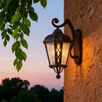 Vintage Outdoor Sconce Aluminum Rust-Proof Clear Glass Shade Lamp