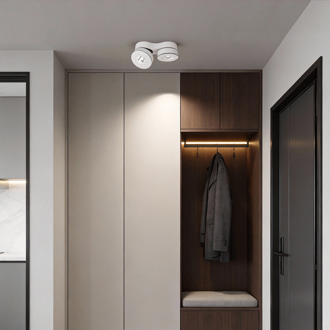 Surface Mount LED Downlights Dual‑head Rotating Folding Ceiling Light