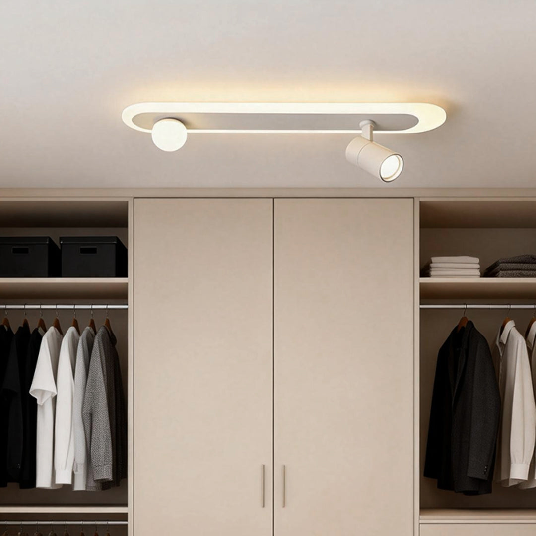 Surface Mounted Spotlights Modern Streamlined Oval Ceiling Light