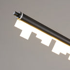 Black Metal Pendant Light Nordic Minimalist LED Linear Ceiling Light