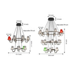 Branch LED Suspension Chandelier American Modern Glass Ceiling Lighting