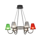 Branch LED Suspension Chandelier American Modern Glass Ceiling Lighting