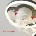Kids Ceiling Fan With Light Fighter Jet Shaped Full Spectrum Fan Light