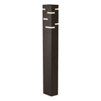 Black LED Bollard Lights Outdoor Waterproof Ambience Decor Lamp