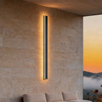 Linear Outdoor Wall Sconce Minimalist LED Black Lamp