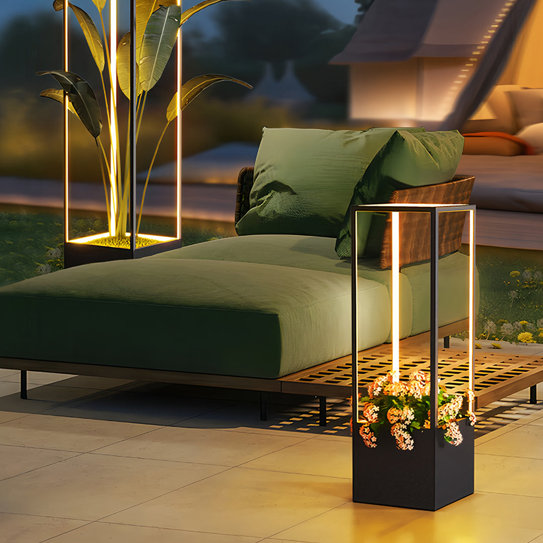 Square Floor Lamps with a Sleek Design Versatile Waterproof Light