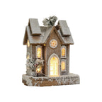 Light up Wooden Christmas Houses Snow Scene Decorative Lamp