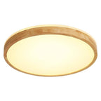 Circular Kitchen Flush Mount Lighting Wood Acrylic LED Ceiling Lights