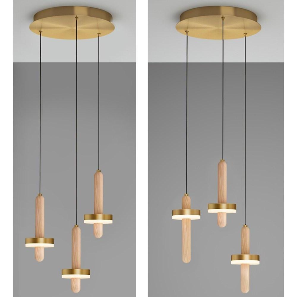 Circle Cylinder LED Gold Nordic Pendant Light Hanging Lamp
