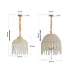 Teardrop Crystal Chandelier French Metal Ceiling Lights