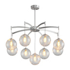 Modern Glass Ball Chandelier Full Copper Ceiling Light