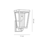 Outdoor Wall Light Rectangle Waterproof LED Dual-Power Light