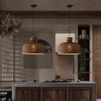 Rattan Woven Pendant Light Wabi Sabi Style Zen Hanging Light