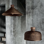 Rattan Woven Pendant Light Wabi Sabi Style Zen Hanging Light