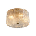 Glass Flush Mount Lighting Full Copper Luxury Ambience Lamp