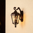 Vintage Outdoor Sconce Aluminum Rust-Proof Clear Glass Shade Lamp
