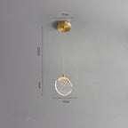 Disc Pendant Light Acrylic Copper LED Nordic Lighting