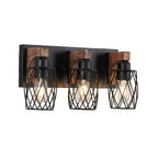 Black Vanity Bathroom Lights Metal Cage Mirror Lamp