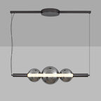 Minimalist LED Silver Pendant Light For Kitchen Island Modern