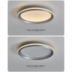 Metal Flush Mount Light Silver Finish White Acrylic Ceiling Light