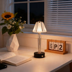 Classic Table Lamp USB Touch Control Iron Body and Acrylic Shade Light