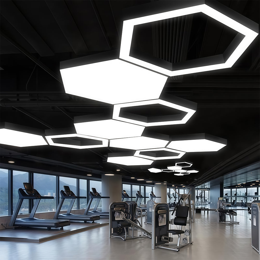 Modern Geometric Chandelier LED Hexagonal Ceiling Light