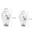 Touch-Dimming Glass Bulb Home Office Desk Lamp with Industrial Magnetic Control Design