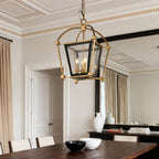 Gold Lantern Pendant Light Industrial Stylish Iron Ceiling Light