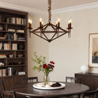 Brown Chandelier Nordic Style Acrylic Elegant Metal Ceiling Light
