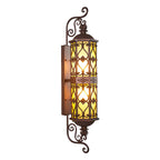 LED Outdoor Wall Lighting European Retro Dual-Head Round Lamp