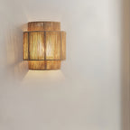 Japanese Wall Sconce Light Wabi Sabi Hemp Rope Wall Lamp