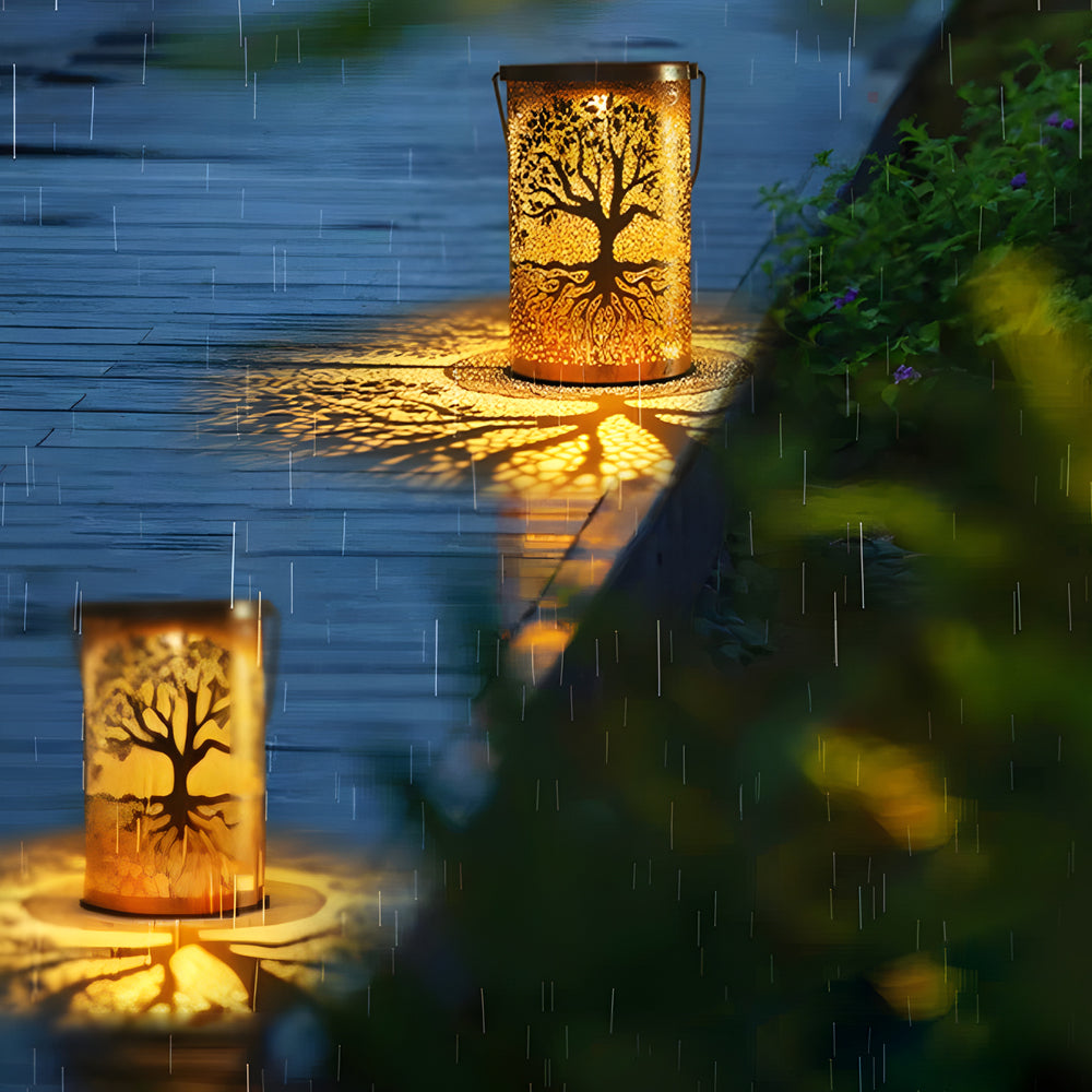 Tree of Life Lantern Portable Waterproof Solar Light