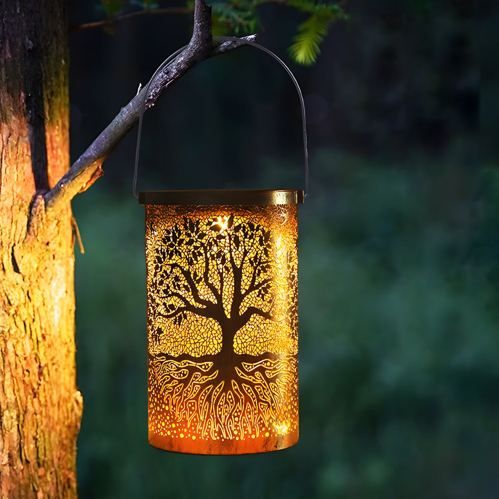 Tree of Life Lantern Portable Waterproof Solar Light