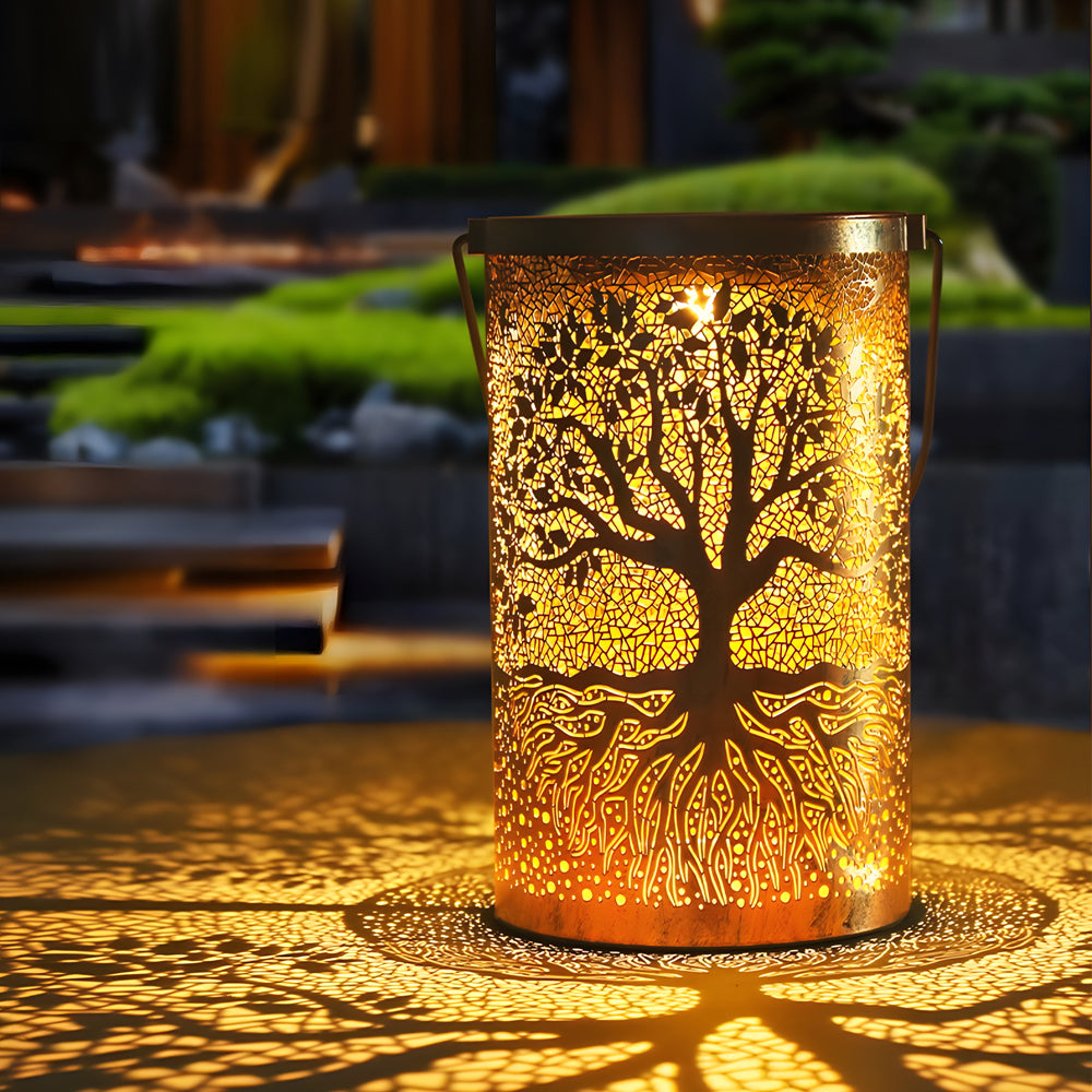 Tree of Life Lantern Portable Waterproof Solar Light