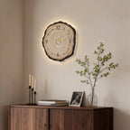 Tree Stump Wall Clock Farmhouse Wood Slice LED Light