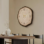 Tree Stump Wall Clock Farmhouse Wood Slice LED Light