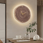 Tree Stump Wall Clock Farmhouse Wood Slice LED Light