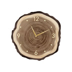 Tree Stump Wall Clock Farmhouse Wood Slice LED Light