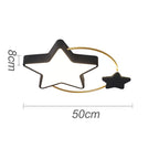 2 Star Shapes Flush Mount Ceiling Light LED Classic Dimmable Baby Kids Lights for Bedroom
