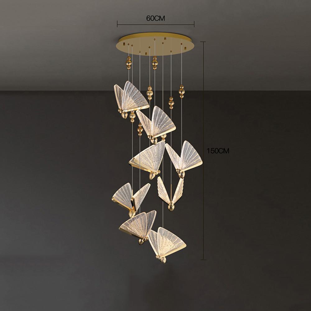 Butterfly Pendant Light Coastal Style Acrylic Ceiling Light