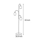Tulip Floor Light French Three‑light Arc Iron Lamp