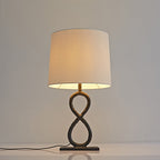 Bronze Metal Table Lamps European Luxury Fabric Light