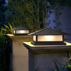 Black Pillar Lights Outdoor Waterproof Pagoda Garden Post Lights