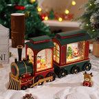 Train Christmas Lights Santa Claus Snowfall Ornament Lamp