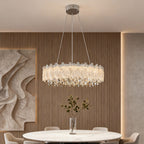 Country French Chandelier Gold Crystal Ceiling Light